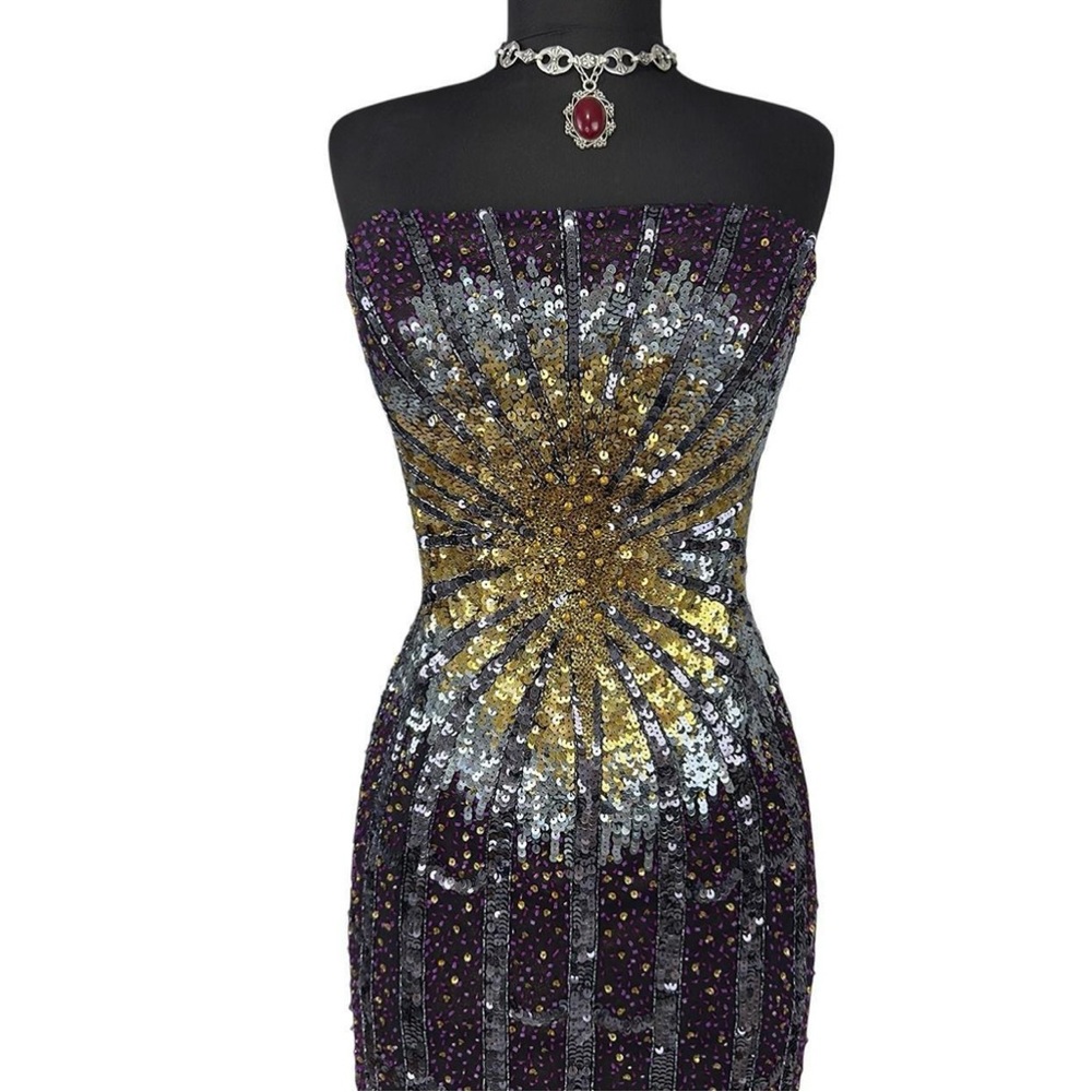 Vintage Strapless Sequin Dress